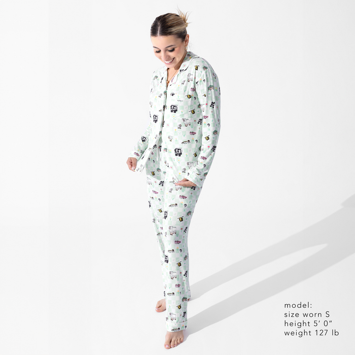 Minecraft: Sleep Repeat Bamboo Women's Pajama Set
