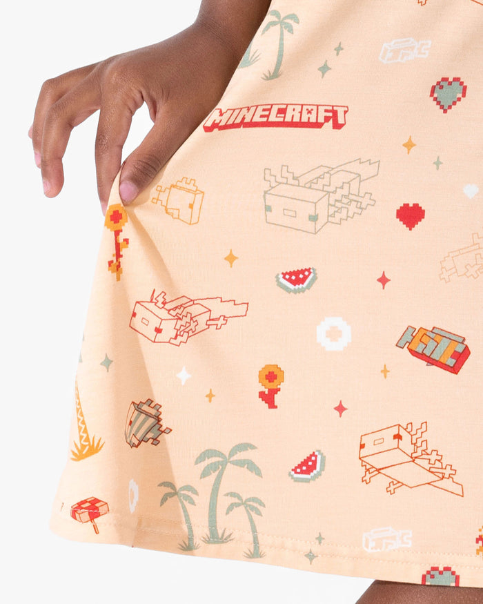 Minecraft: Summer Vibes Bamboo Girls' Short Sleeve Dress