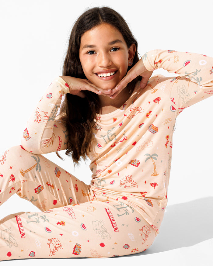 Minecraft: Summer Vibes Bamboo Kids Pajamas