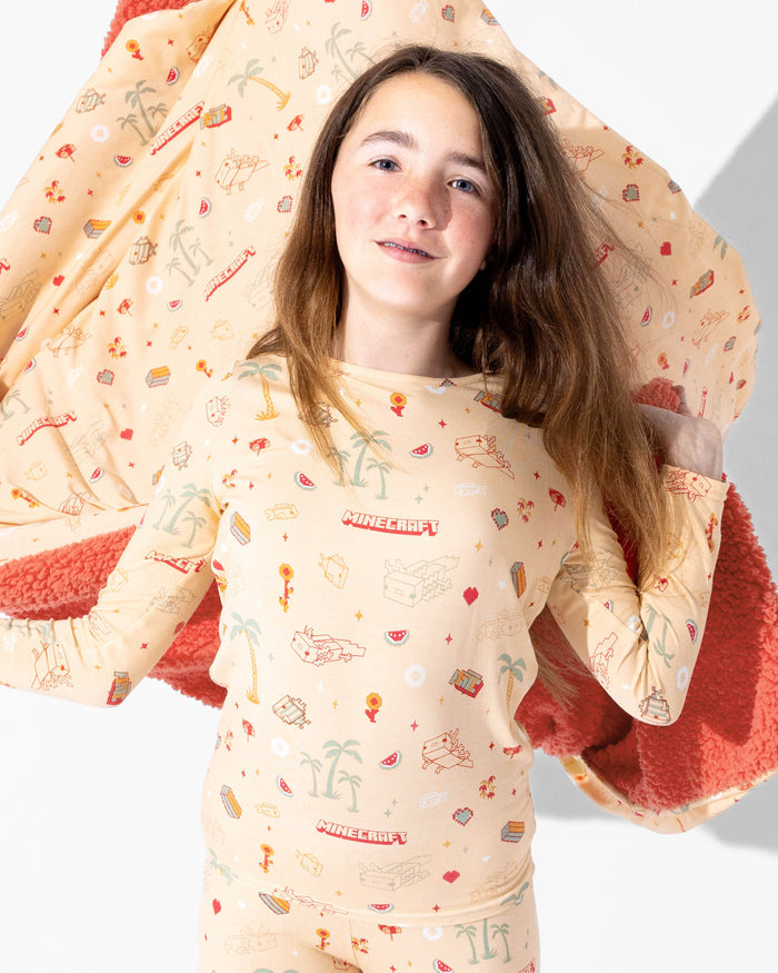 Minecraft: Summer Vibes Bamboo Sherpa Blanket