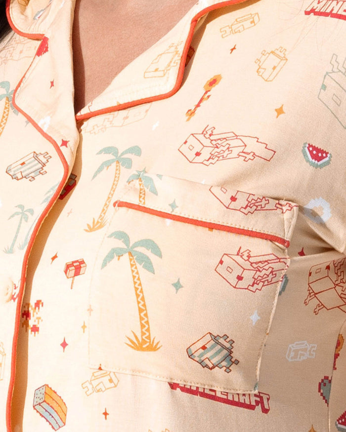 Minecraft: Summer Vibes Bamboo Women's Pajama Shorts Set