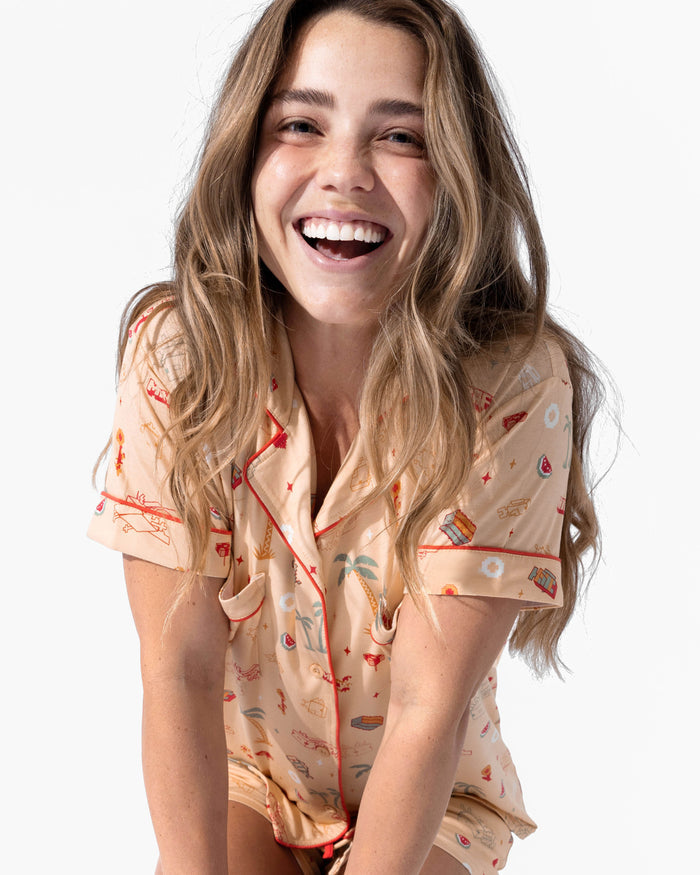 Minecraft: Summer Vibes Bamboo Women's Pajama Shorts Set