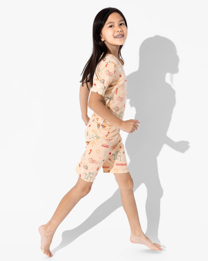 Minecraft: Summer Vibes Kids Pajama Short Set