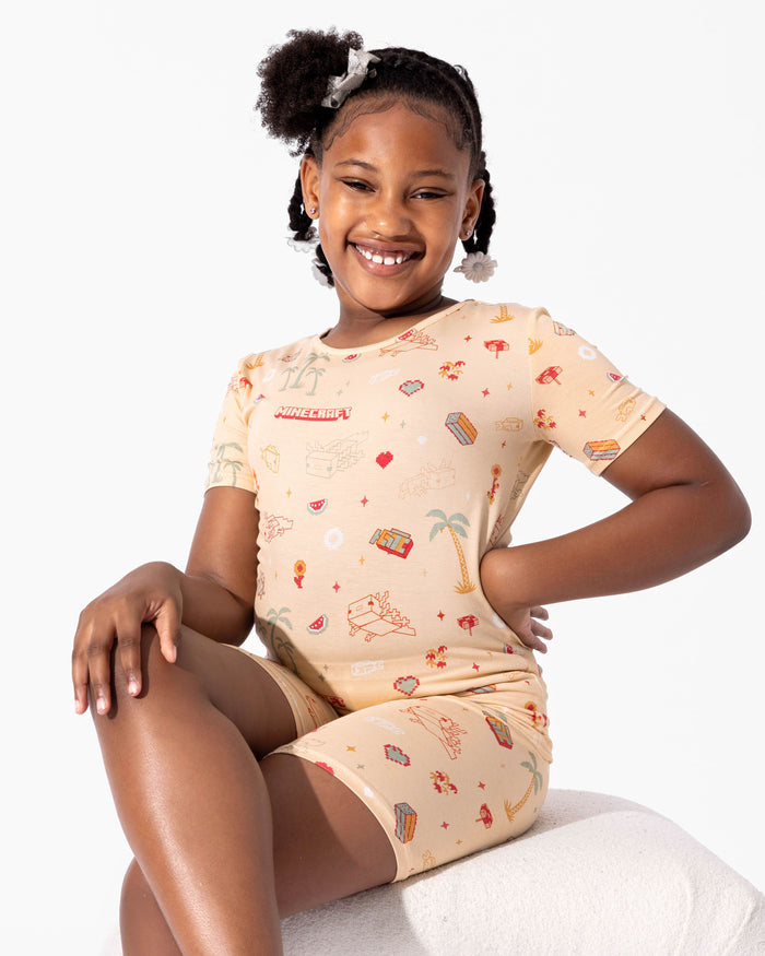 Minecraft: Summer Vibes Kids Pajama Short Set