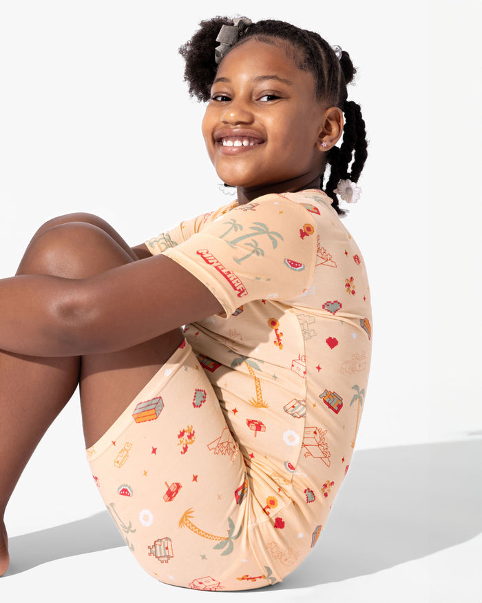 Minecraft: Summer Vibes Kids Pajama Short Set