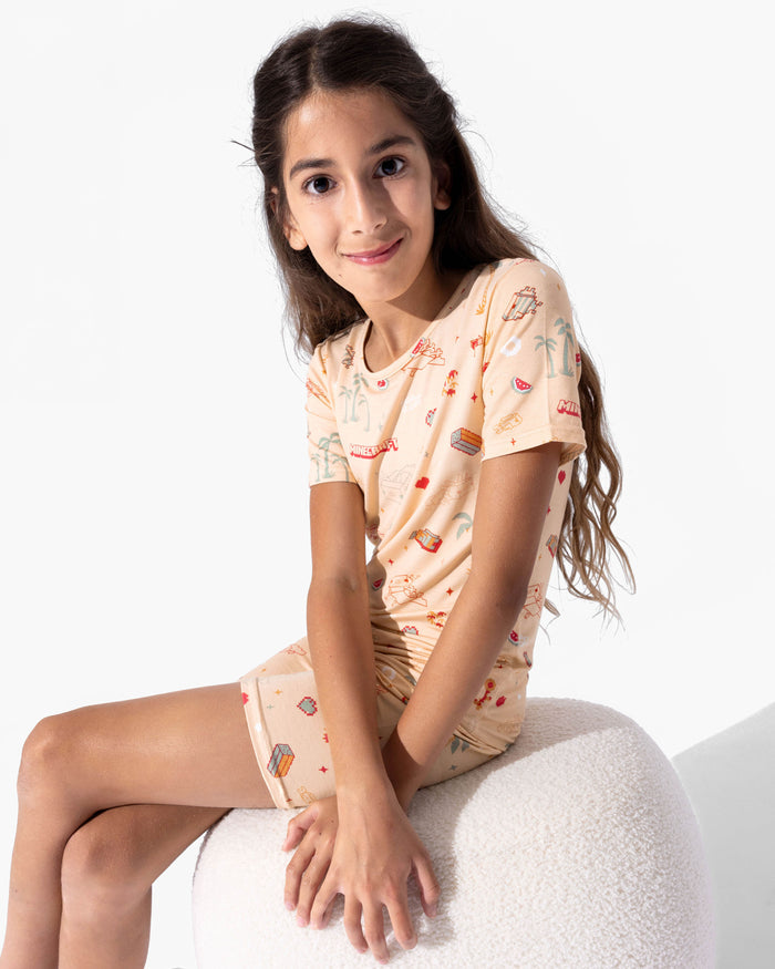 Minecraft: Summer Vibes Kids Pajama Short Set