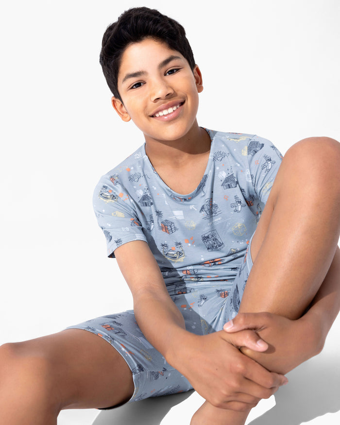 Minecraft: Time to Mine Bamboo Kids Pajama Short Set