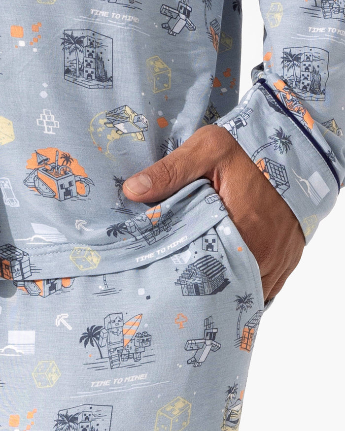 Minecraft: Time to Mine Bamboo Men's Pajama Set