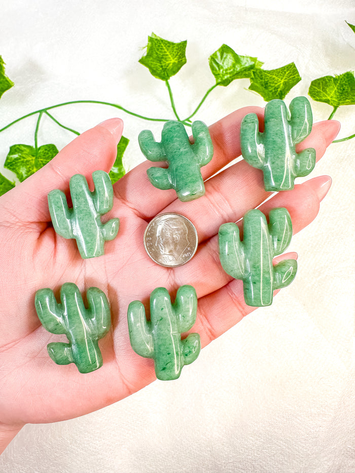 Mini Green Aventurine Cactus