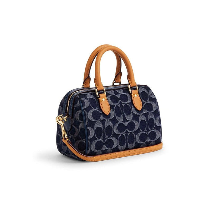 COACH Mini Rowan Crossbody Bag In Blocked Signature HB3 - Runner