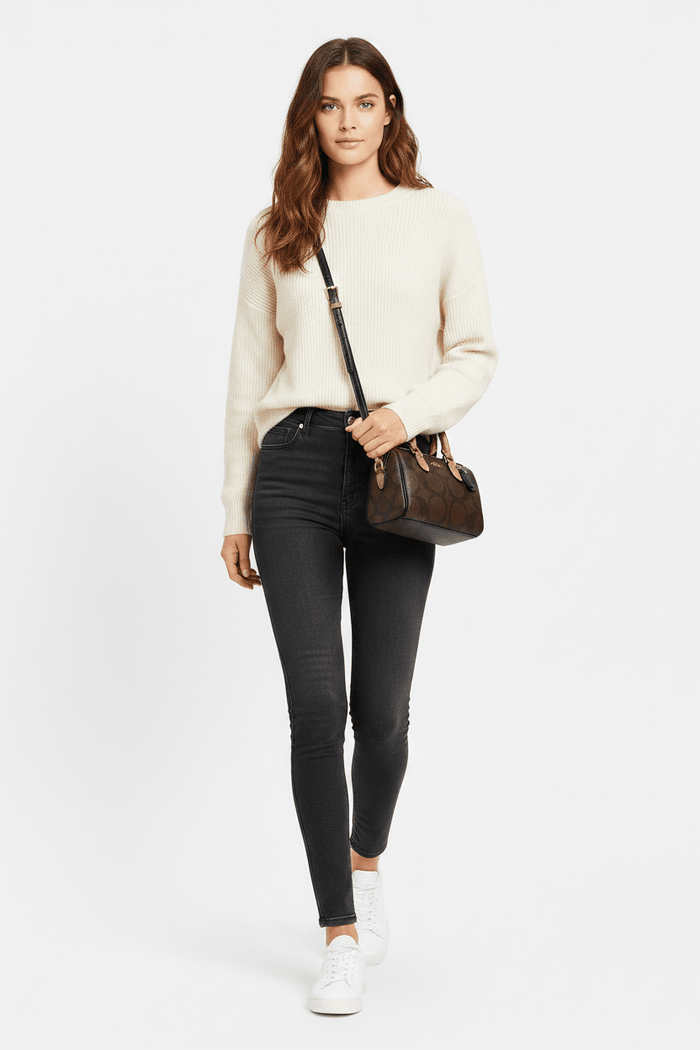 COACH Mini Rowan Crossbody Bag In Blocked Signature HB4 - Runner