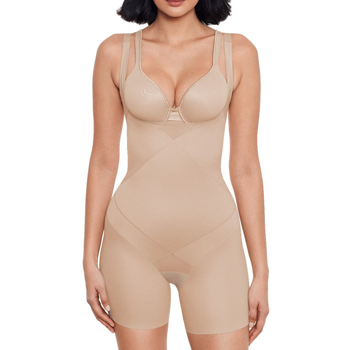 Miraclesuit Instant Tummy Tuck Open-Bust Bodysuit Short - 2412
