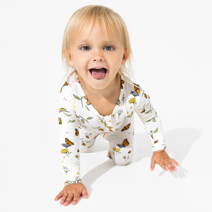 Monarch Butterfly Bamboo Convertible Footie