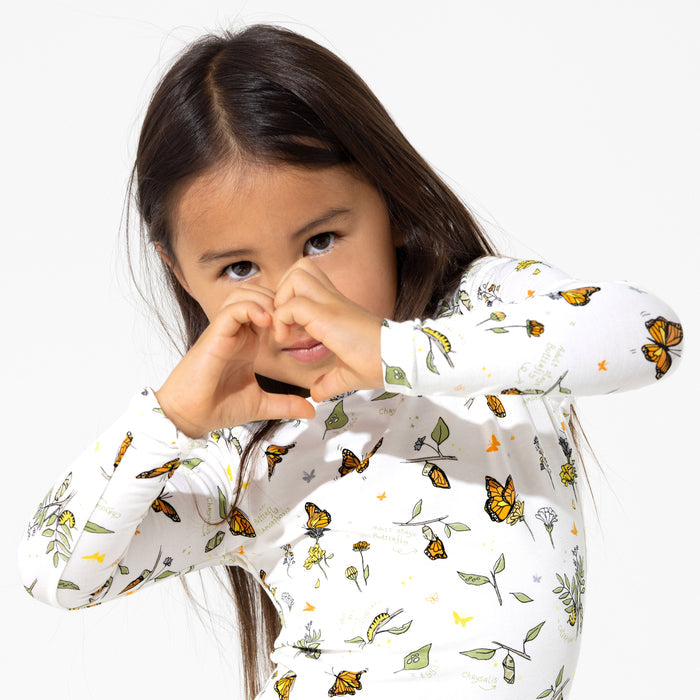 Monarch Butterfly Bamboo Kids Pajamas