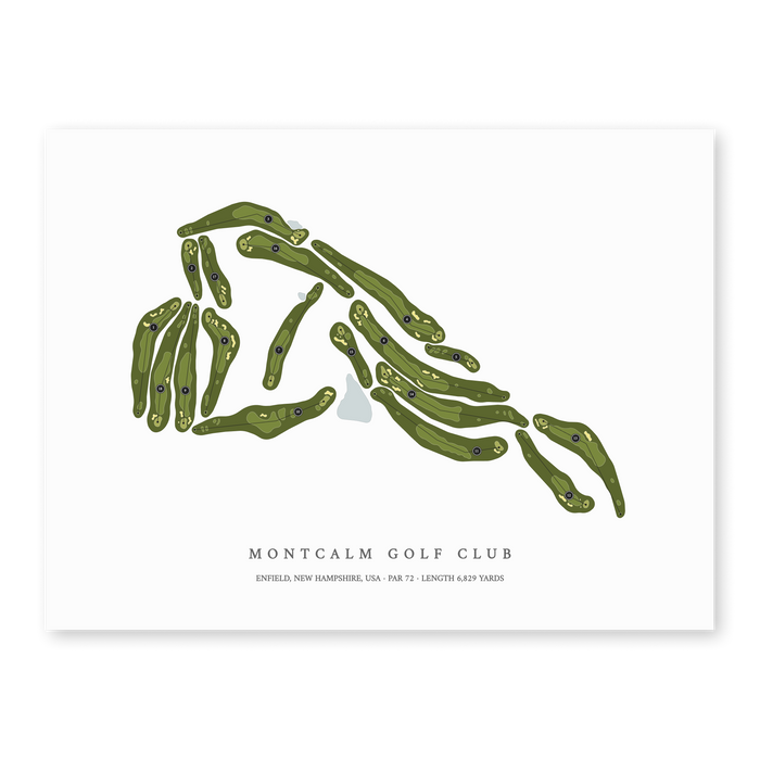 Montcalm Golf Club | Golf Course Map | Unframed