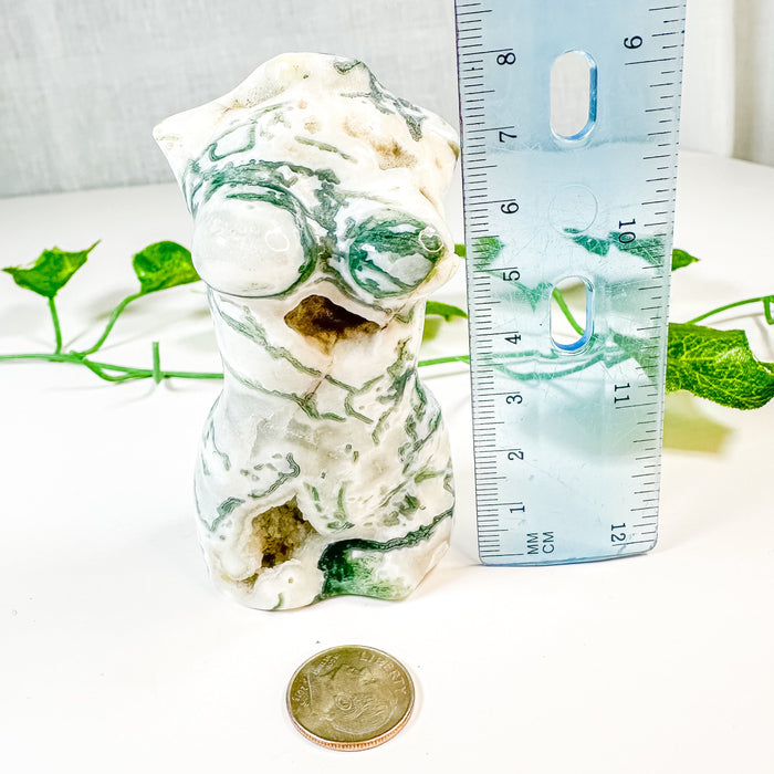 Moss Agate Goddess Body (58A)