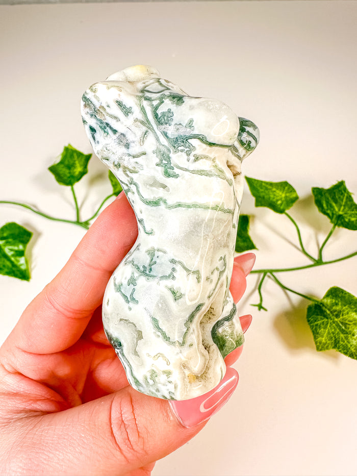 Moss Agate Goddess Body (58A)