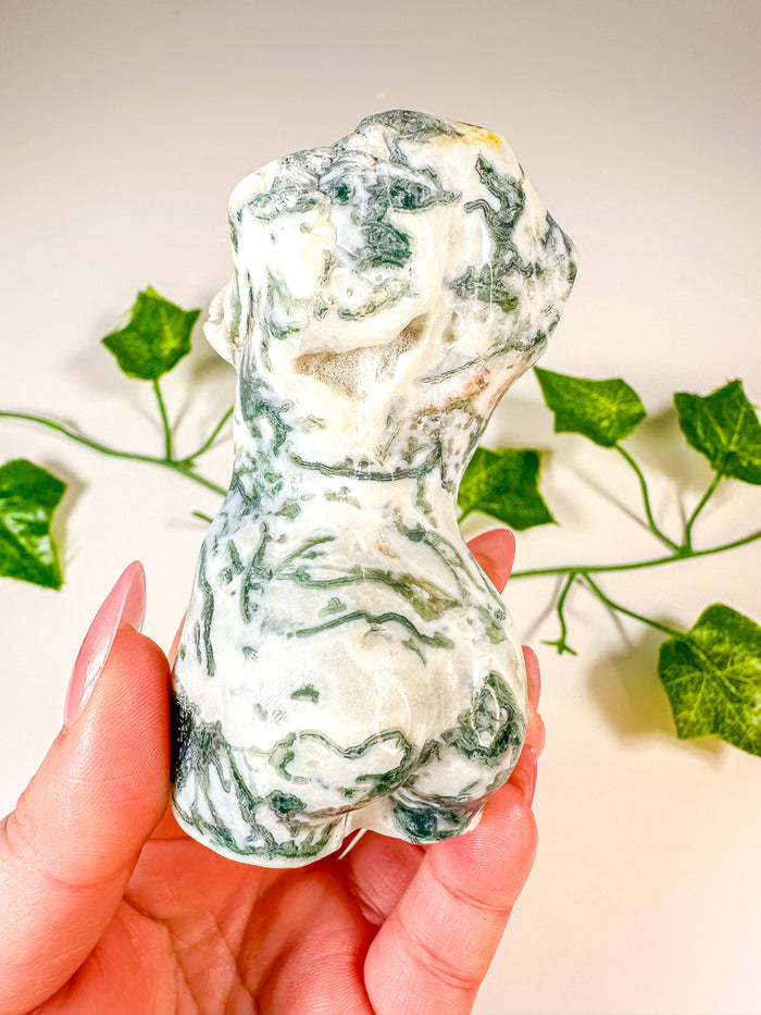 Moss Agate Goddess Body (58A)