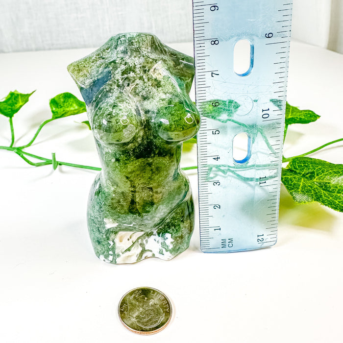 Moss Agate Goddess Body (58B)