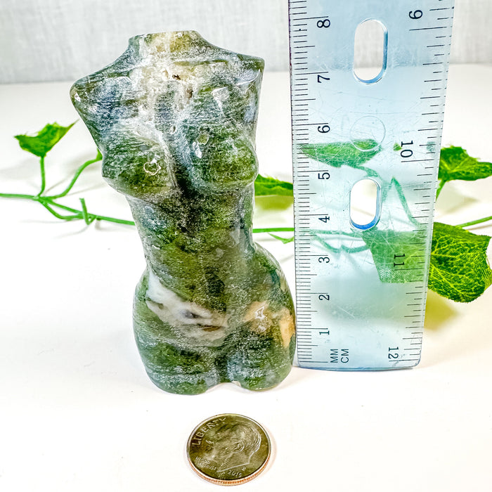 Moss Agate Goddess Body (58E)