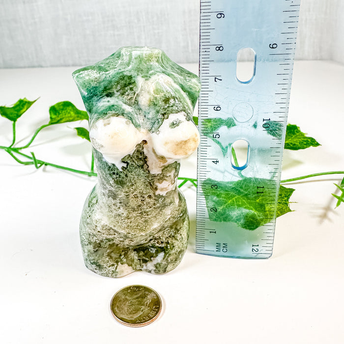 Moss Agate Goddess Body (58i)