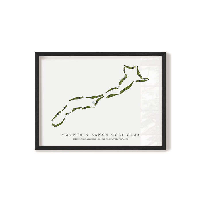 Mountain Ranch Golf Club | Golf Course Map | Black Frame