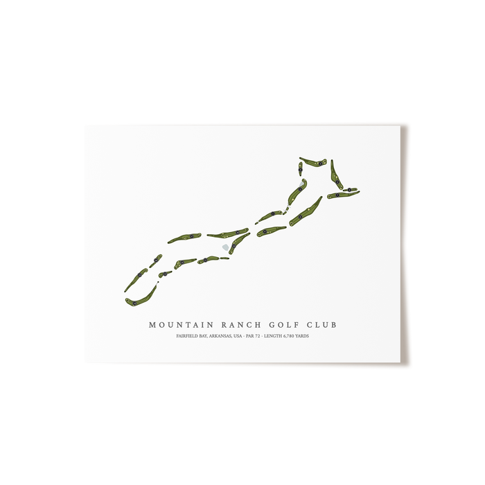 Mountain Ranch Golf Club | Golf Course Map | Unframed