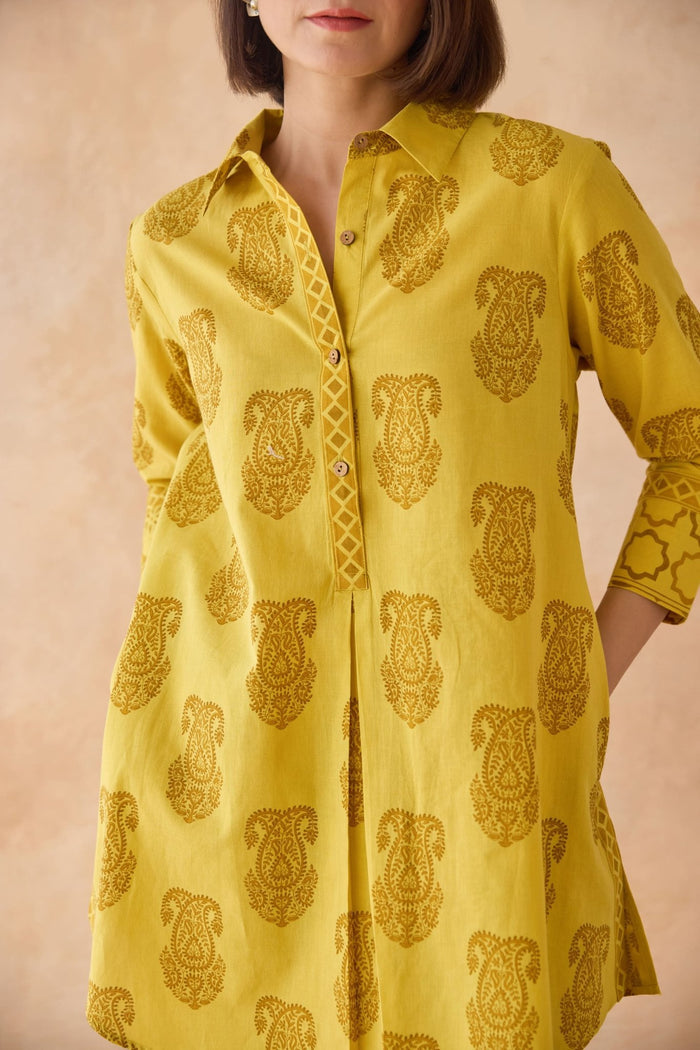 Mustard Paisley Print Co - ord Set - Tara - C - Tara