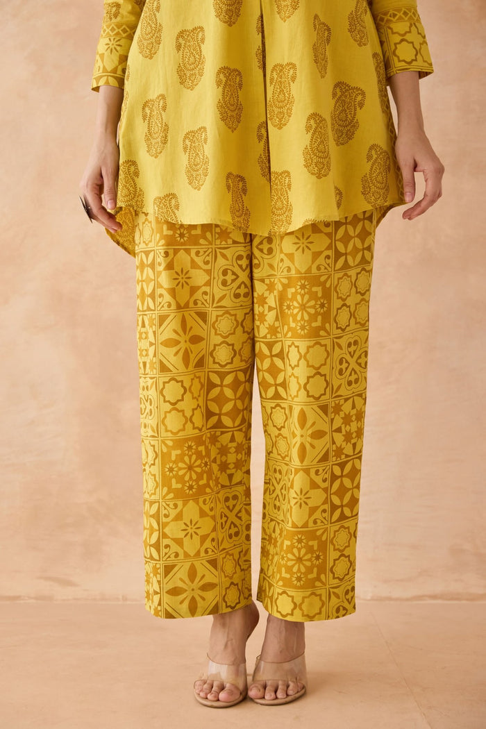 Mustard Paisley Print Co - ord Set - Tara - C - Tara