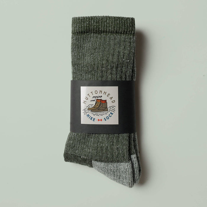 MUTTONHEAD Merino Mountain Hiking Socks - Olive