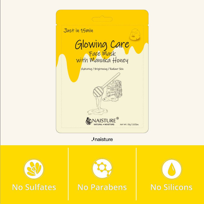 Naisture Just In 15 Min Glowing - Manuka Honey (10pc)
