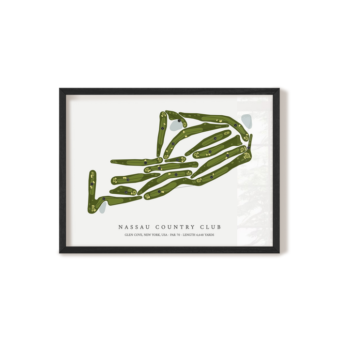 Nassau Country Club | Golf Course Map | Black Frame