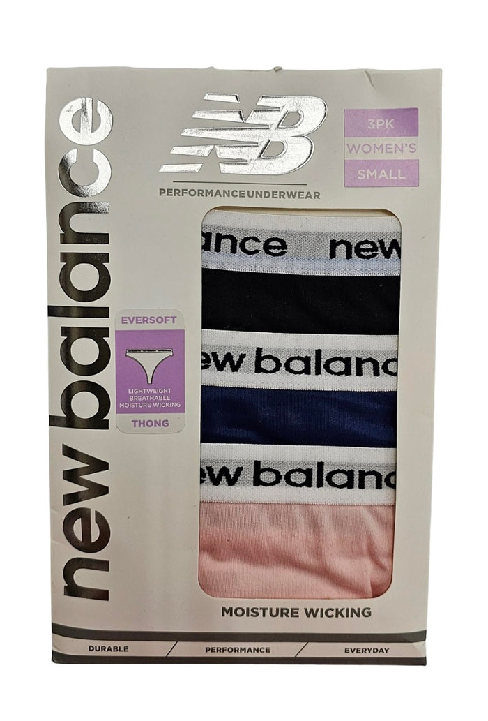 New Balance Women's Performance Underwear Eversoft Thong 3 Pack - NB4064-3