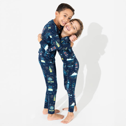 New Year's Worldwide Countdown Bamboo Kids Pajamas