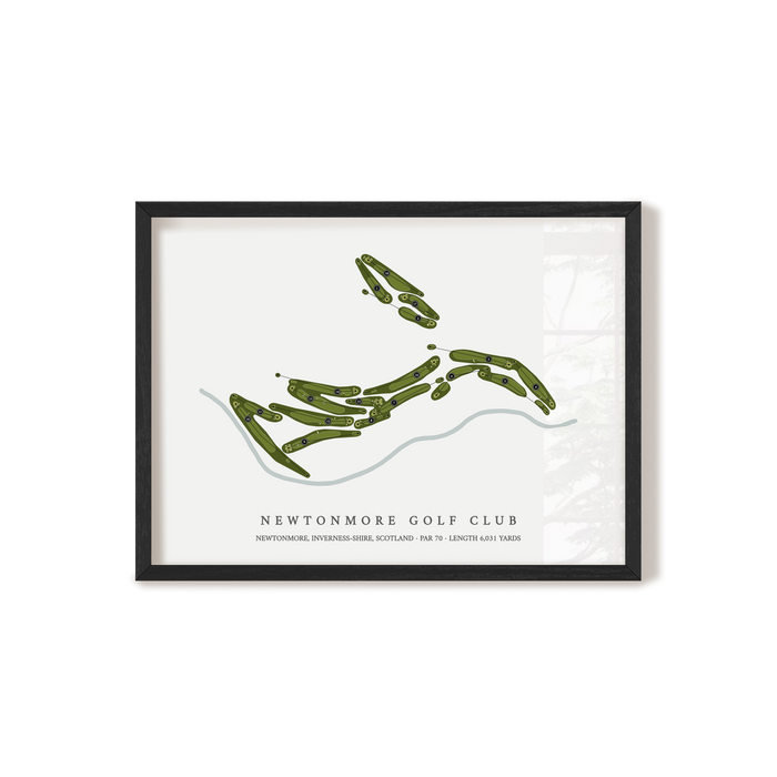 Newtonmore Golf Club | Golf Course Map | Black Frame