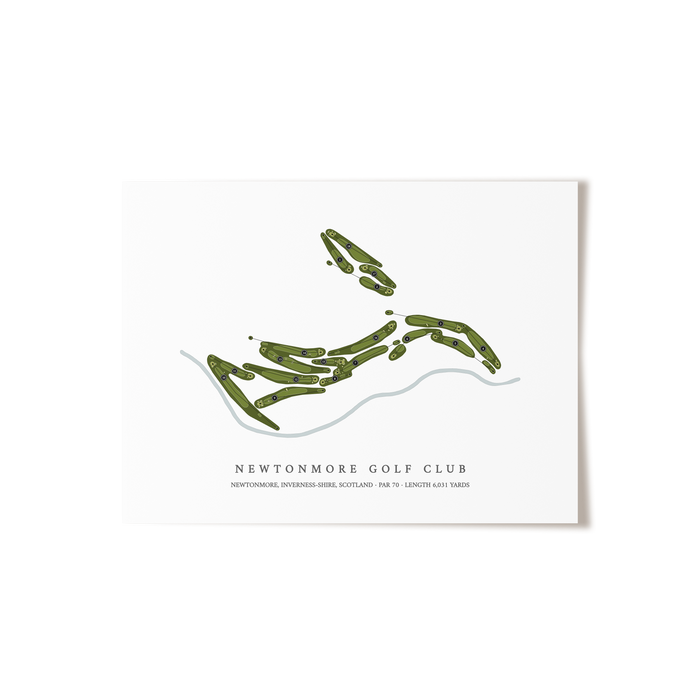 Newtonmore Golf Club | Golf Course Map | Unframed