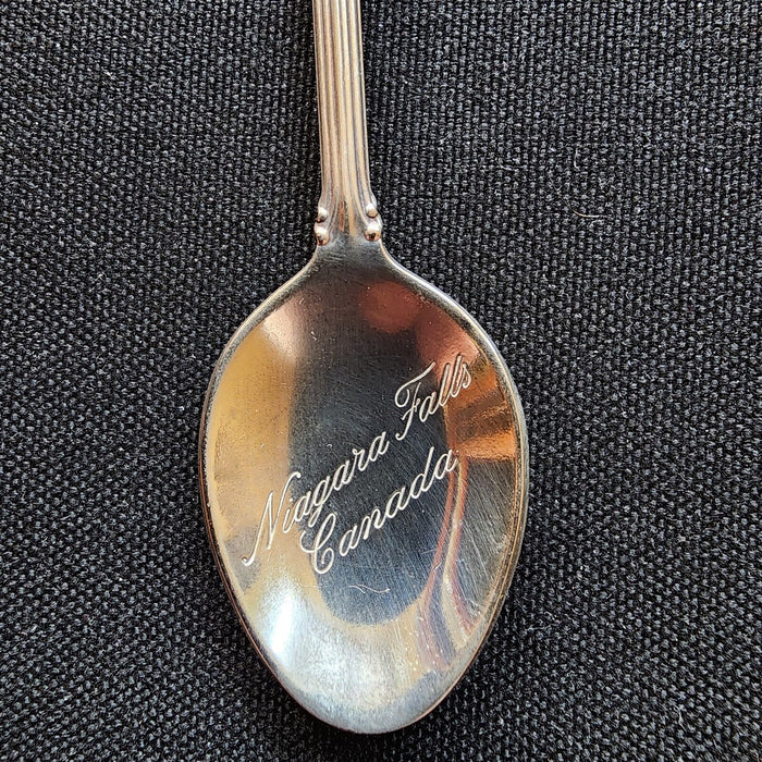 Niagara Falls Canada Collectible Souvenir Spoon 4in (10cm) Silver Plated