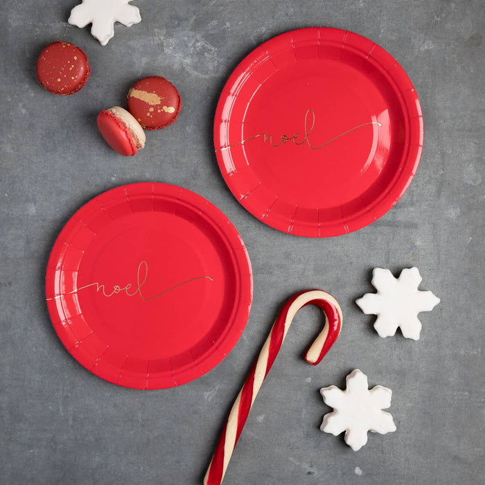 Noel Red Plates