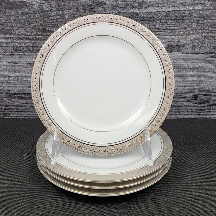 Noritake Legendary Crestwood Platinum Set of 4 Bread & Butter 6.25" Plates 4166