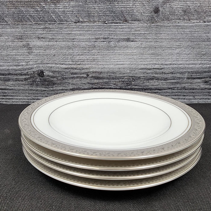 Noritake Legendary Crestwood Platinum Set of 4 Bread & Butter 6.25" Plates 4166