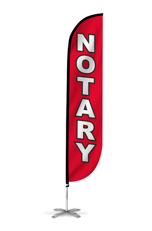 Notary Feather Flag Red