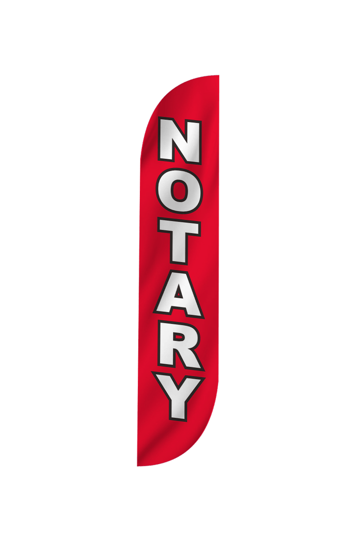 Notary Feather Flag Red