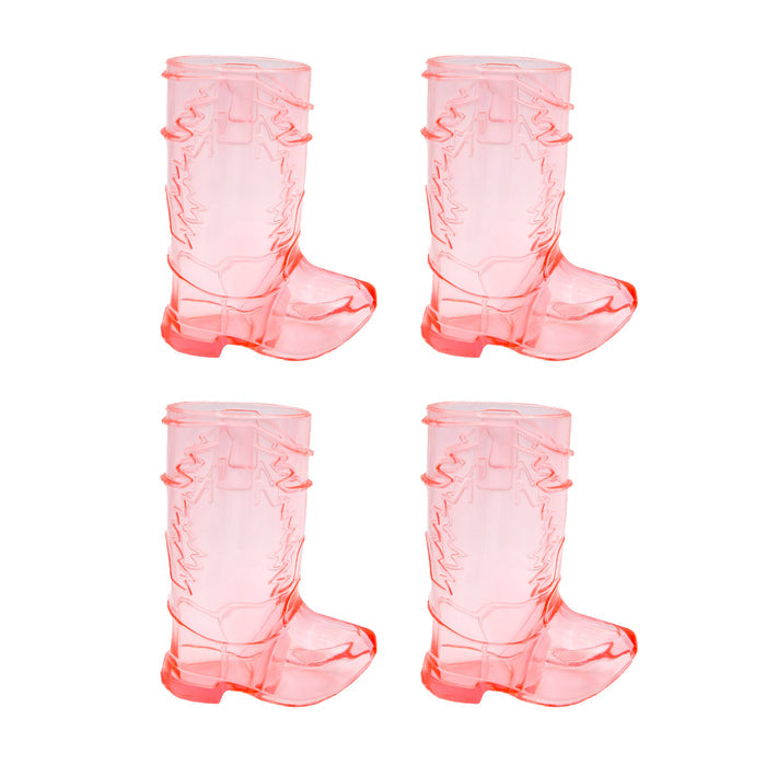 NPW Western Pink Boot Shot Glasses
