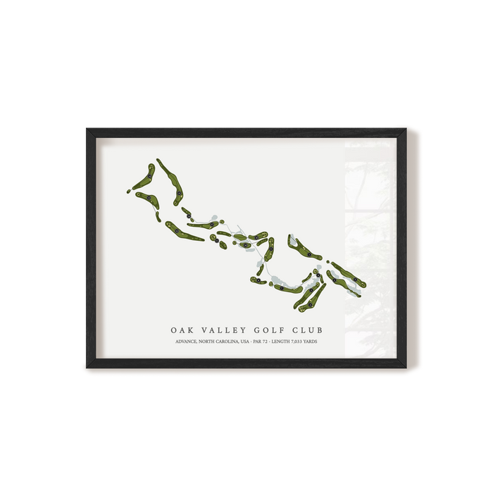 Oak Valley Golf Club | Golf Course Map | Black Frame