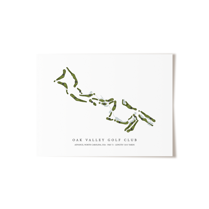 Oak Valley Golf Club | Golf Course Map | Unframed