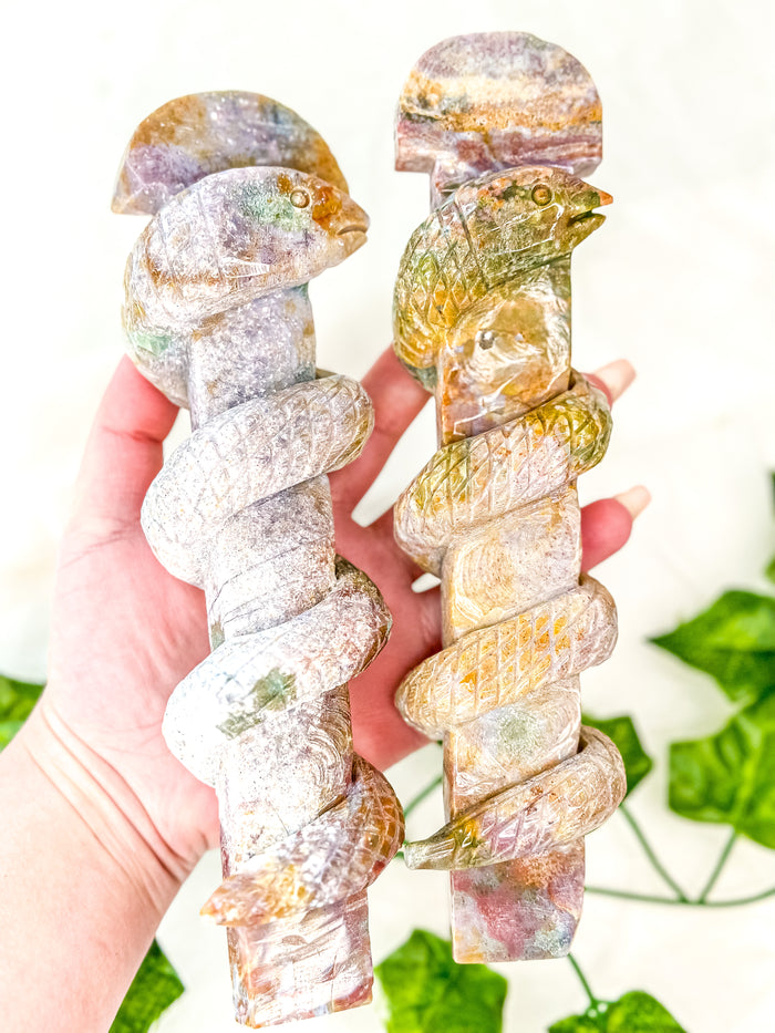 Ocean Jasper Snake Wand
