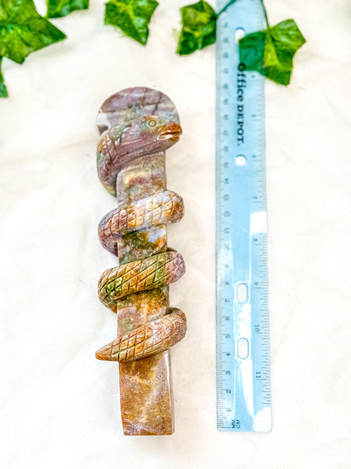 Ocean Jasper Snake Wand