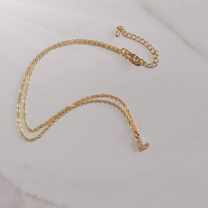 OH SO LOVELY CHERISH / Dainty Heart Charm Necklace