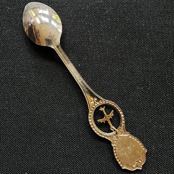 O'Hare Airport Chicago Collectible Travel Souvenir Spoon 4.5" Airplane Dangler