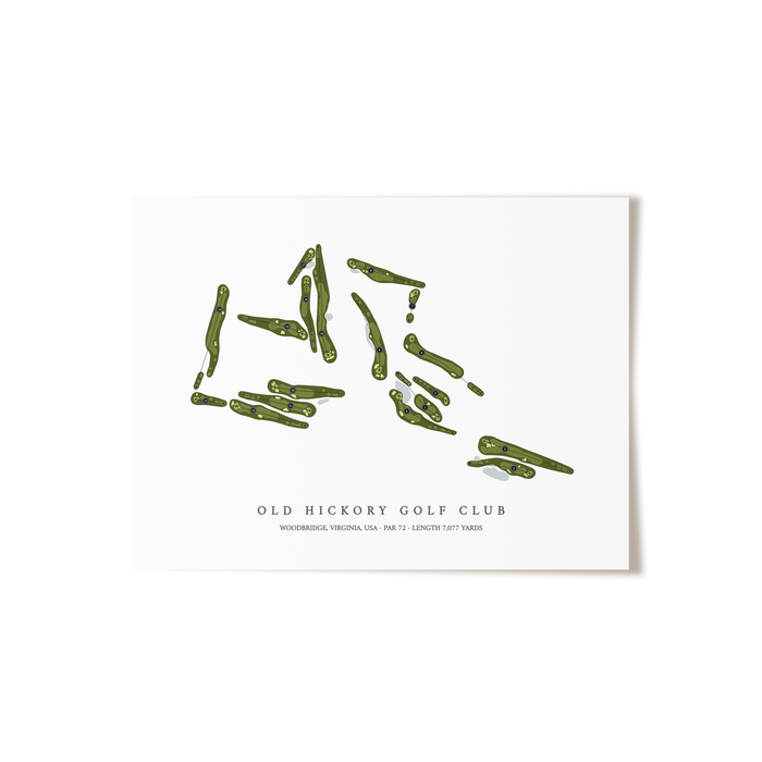 Old Hickory Golf Club | Golf Course Map | Unframed